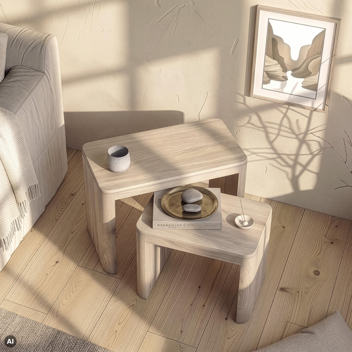 BEISTELLTISCH Mango 59x30x41 weiß lackiert TORONTO #344 - Weiß, Holz (30/59/41cm) - Massivmoebel24