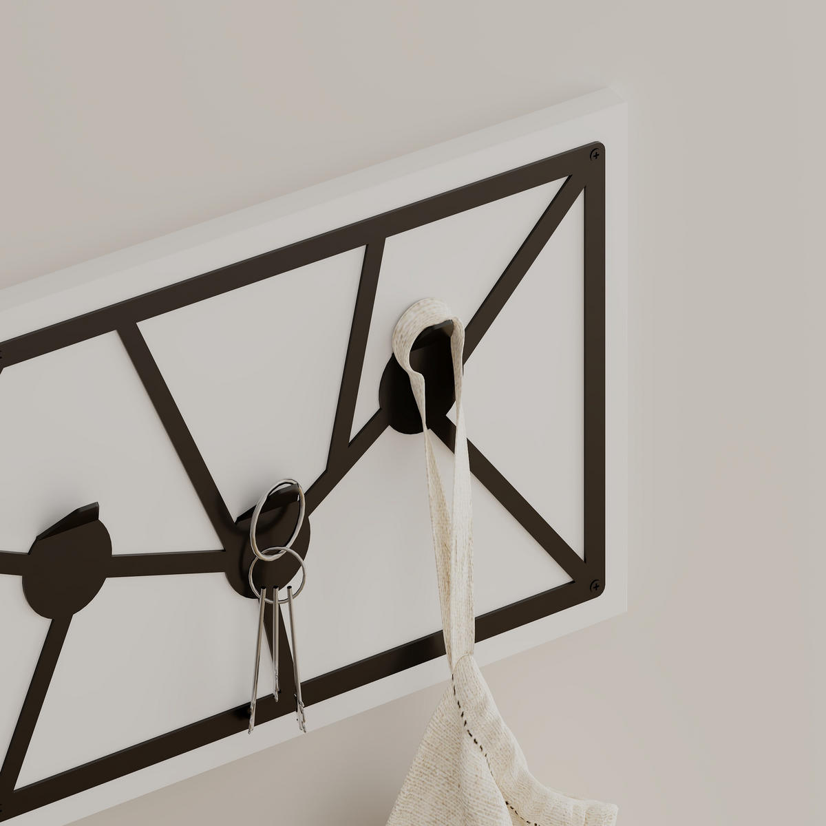 WANDGARDEROBE Trace Weiß 75/27/1.8 cm - Eichefarben, Holzwerkstoff (74.6/26.6/1.8cm) - Decortie