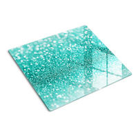 GLASPLATTE 60x52 cm Kleine Dinge - Blau, Glas (60/0.4/52cm) - TULUP