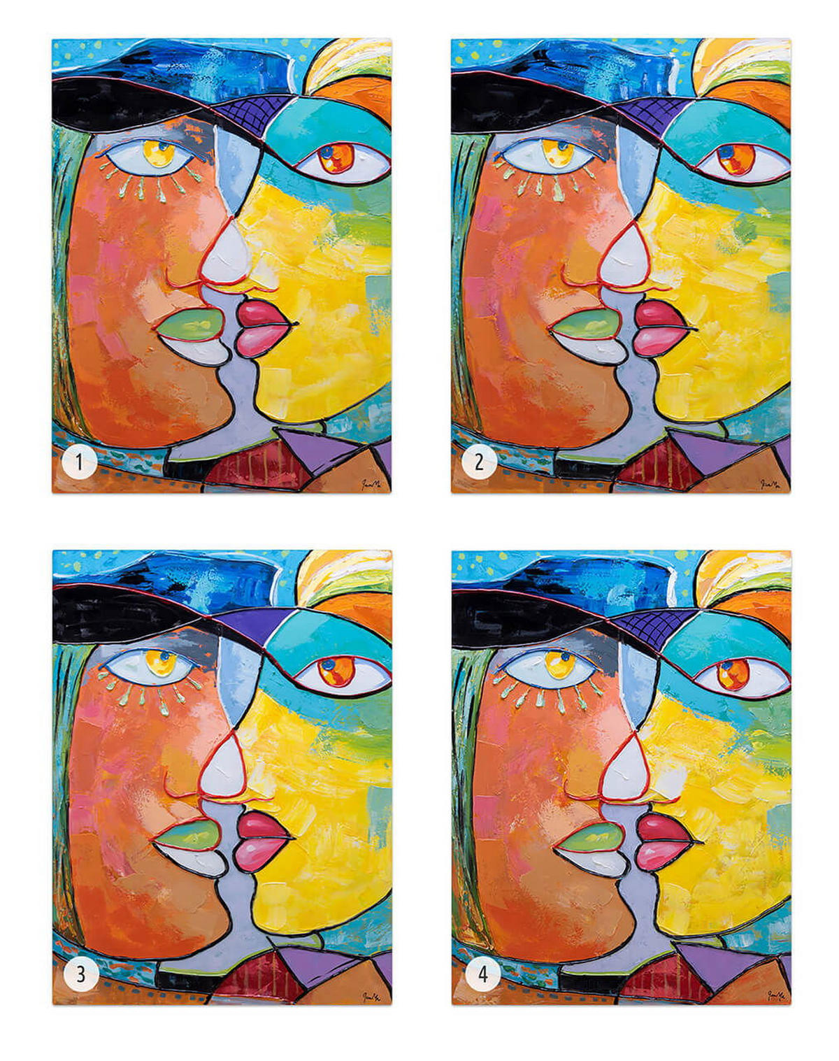 ACRYLBILD HANDGEMALT 75/100 cm - Multicolor, Holz/Textil (75/100cm) - KUNSTLOFT