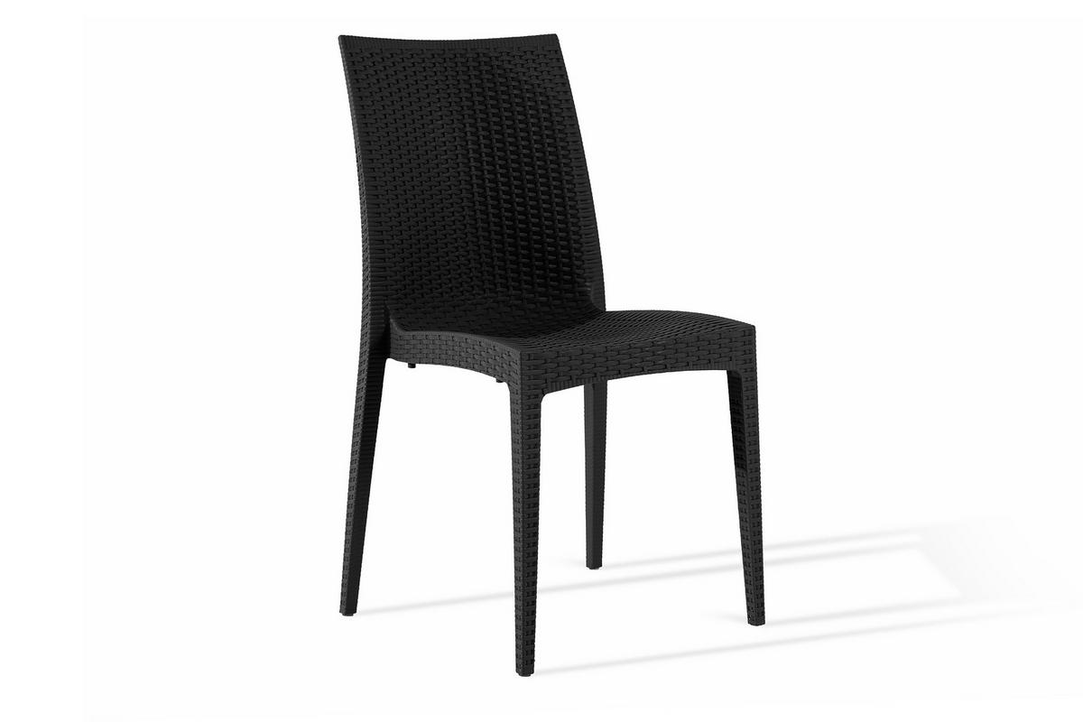 GARTENSTUHL ETULI 2-tlg, Anthrazit - Anthrazit, Kunststoff (48/88/50cm) - KONSIMO®