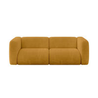 MODULARES Sofa 2-SITZER MIRA-S1 228x89x70 Senfgelb cm Cord - Currygelb/Schwarz, Holzwerkstoff/Kunststoff (228/70/89cm) - ALTDECOR