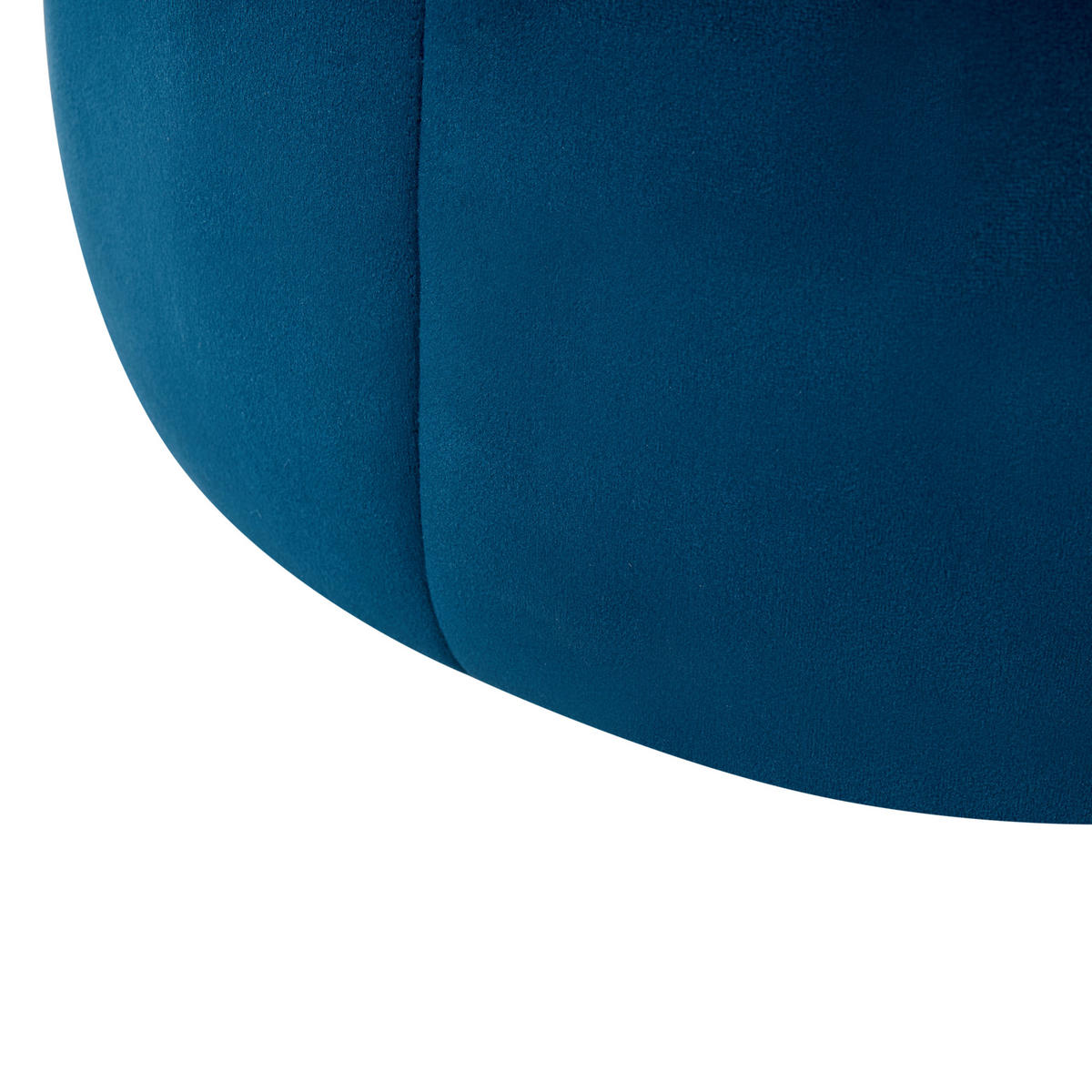 POUF Samtstoff Blau Selby - Blau, Textil (40/46/40cm) - Beliani