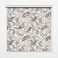 VNÚTORNÁ roleta - okenná roleta - roleta - 100x100 cm - Listy rastlín - sivá, plast (100/100/0.5cm) - TULUP
