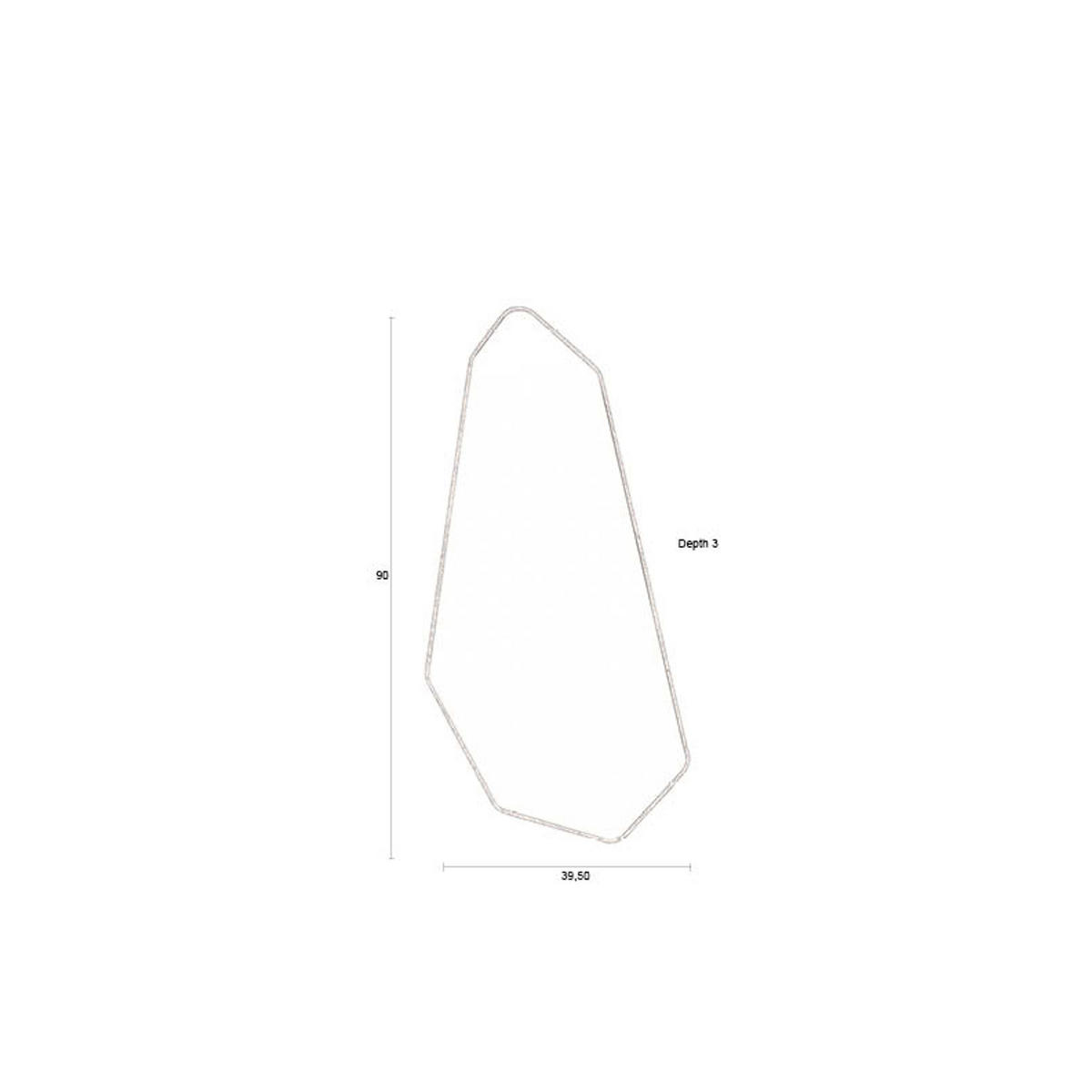 WANDSPIEGEL Basil Asymmetrische Form - Braun, Holz (39.5/90/3cm) - Dutchbone