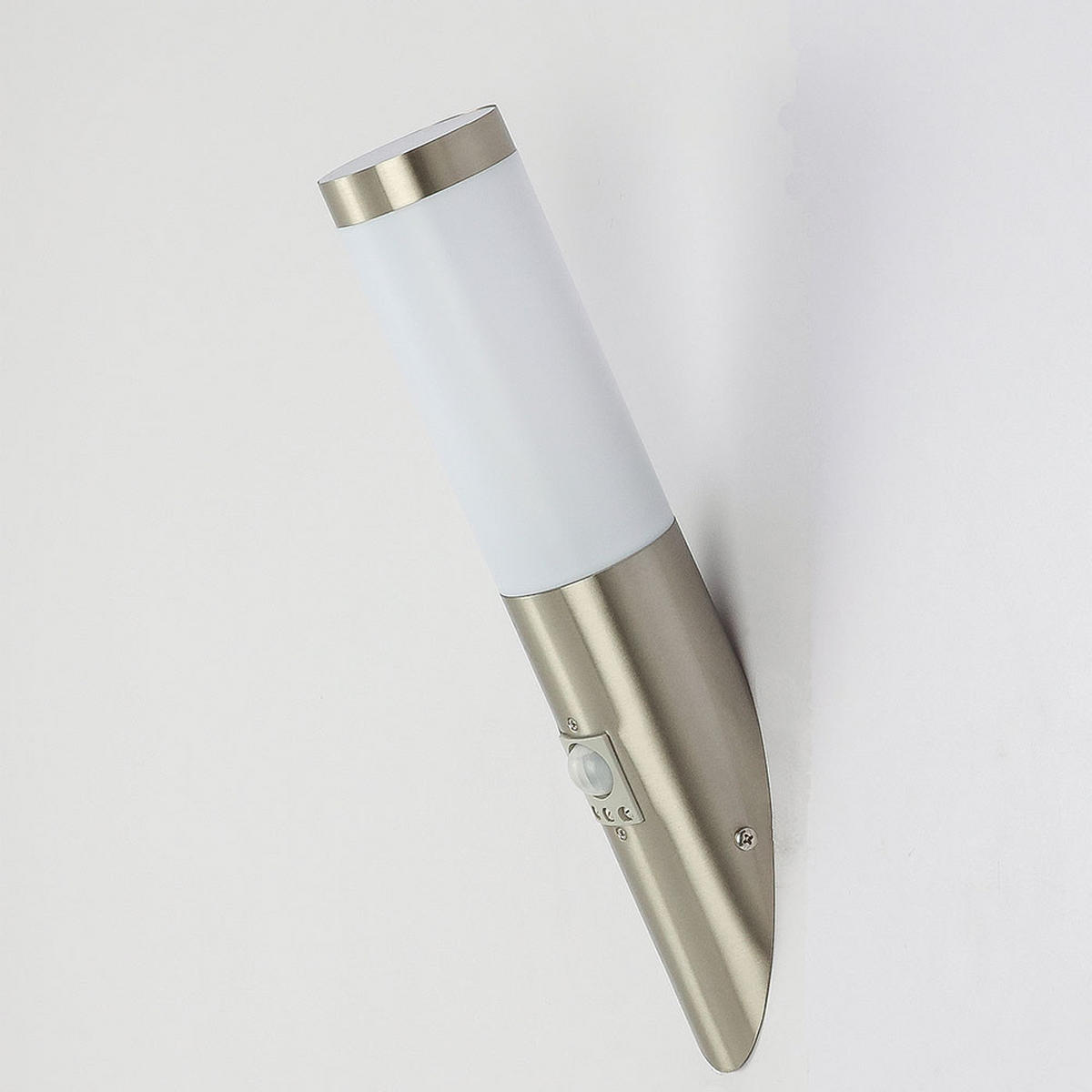 LED AUSSENLEUCHTE BOSTON Edelstahl Silber - Silberfarben, Kunststoff (17/20/41cm) - Globo Lighting