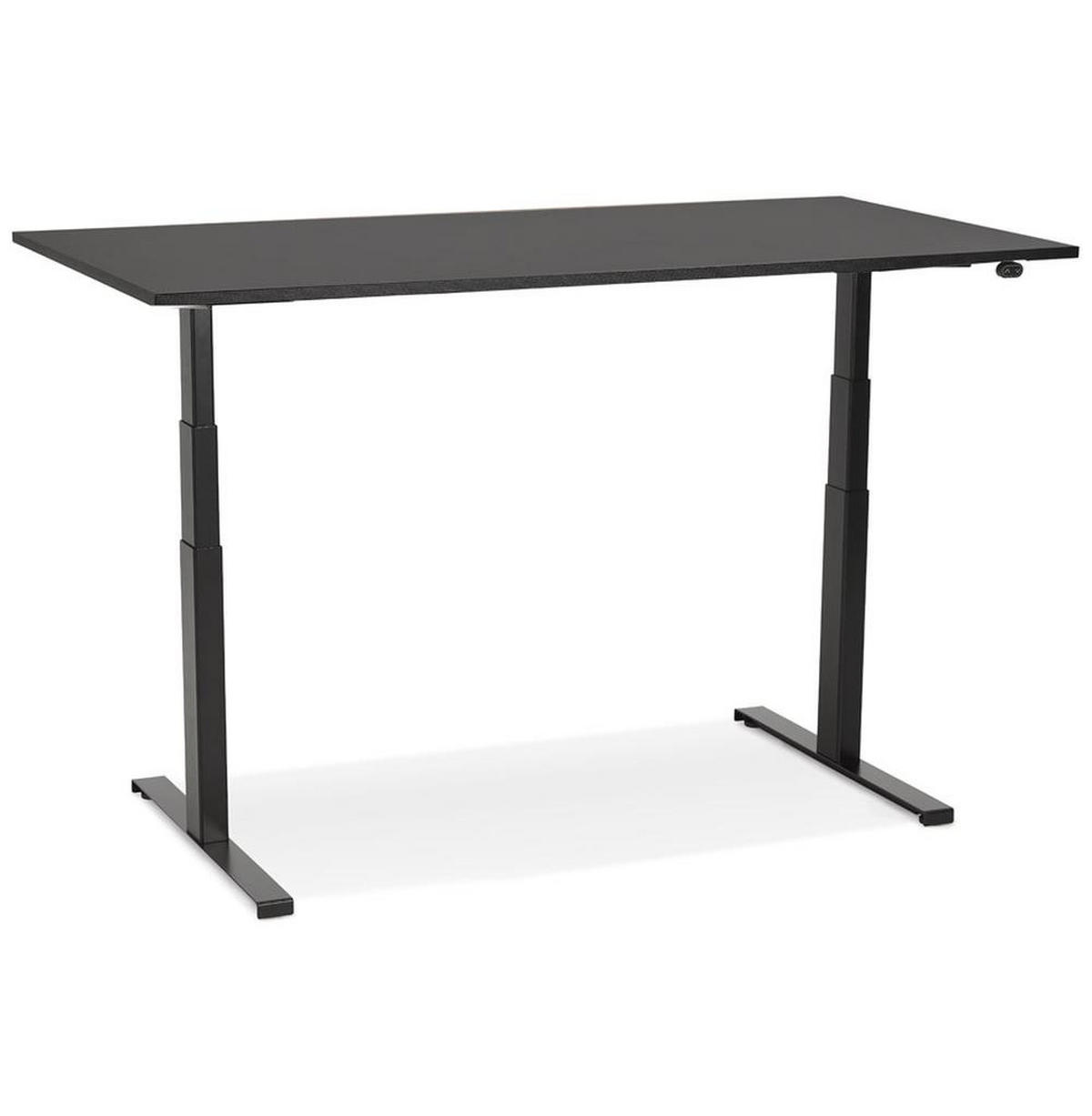 SCHREIBTISCH Höhenverstellbar Elektrisch Ergonomisch XARIX, Schwarz 140x70x127 cm - Schwarz, Holzwerkstoff/Metall (70/140/127cm) - KADIMA DESIGN