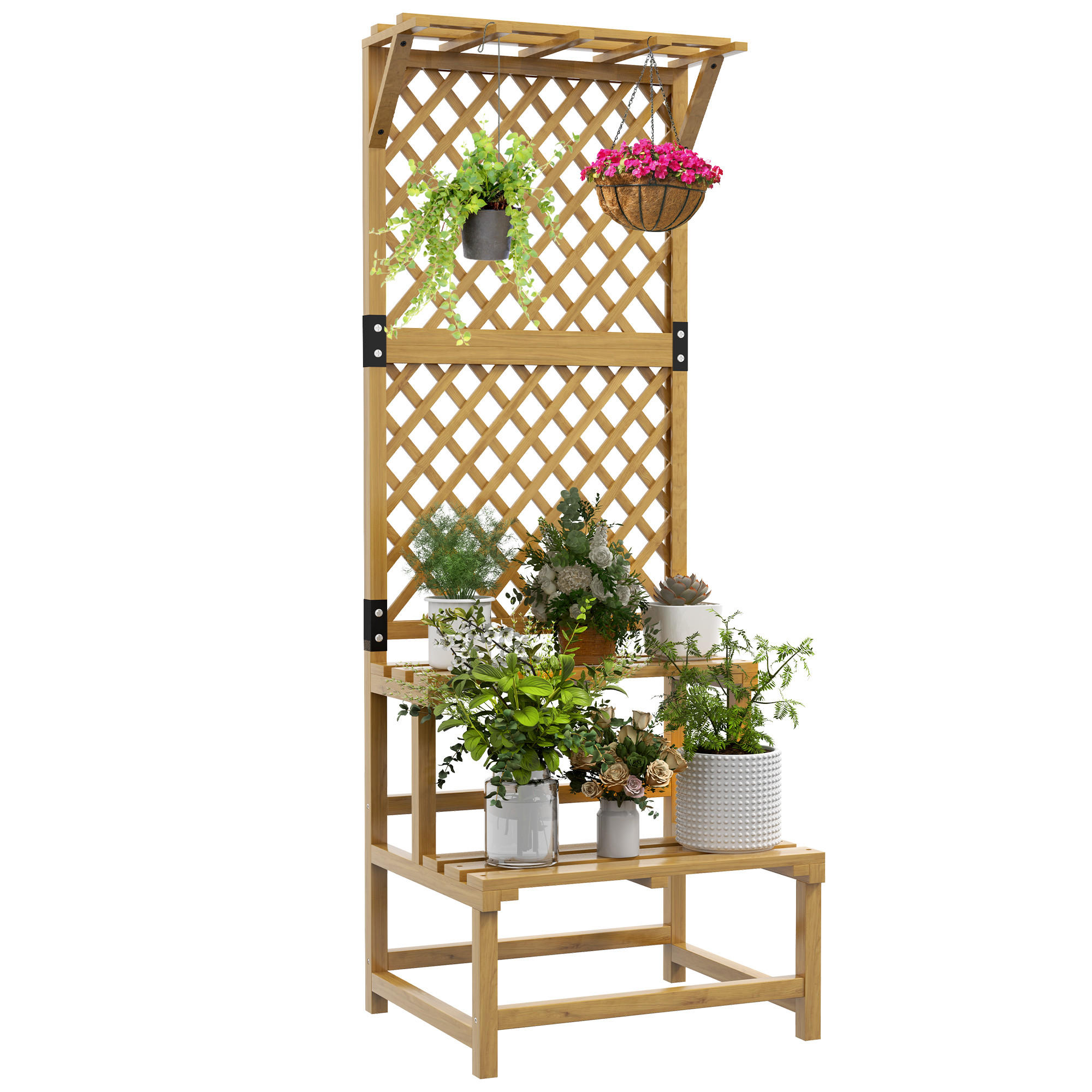 ComfortXL Blumentreppe Gelb 50x166x60 cm