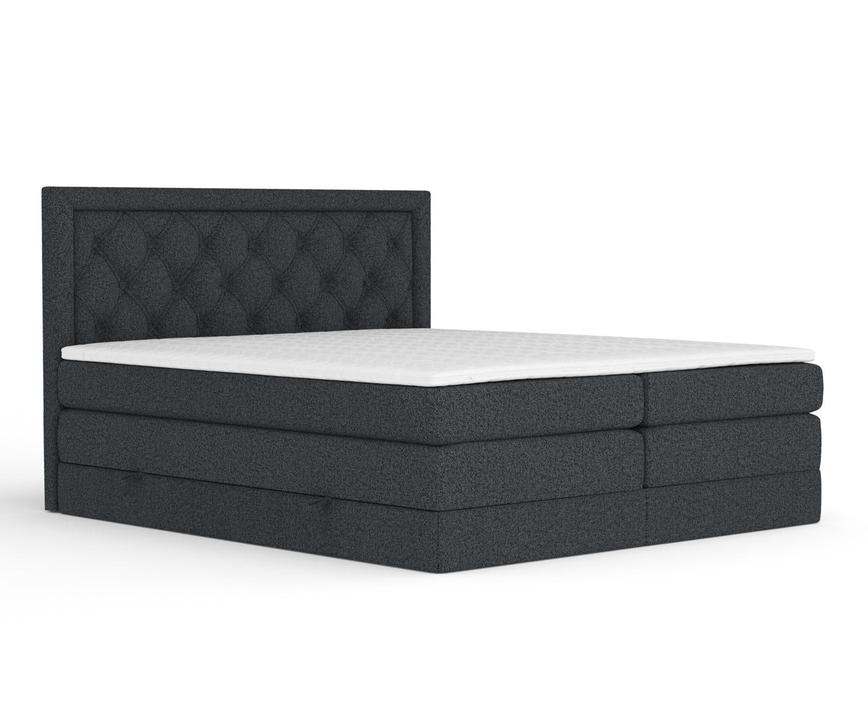Maison de Reve Boxspringbett Schwarz 180x200 cm
