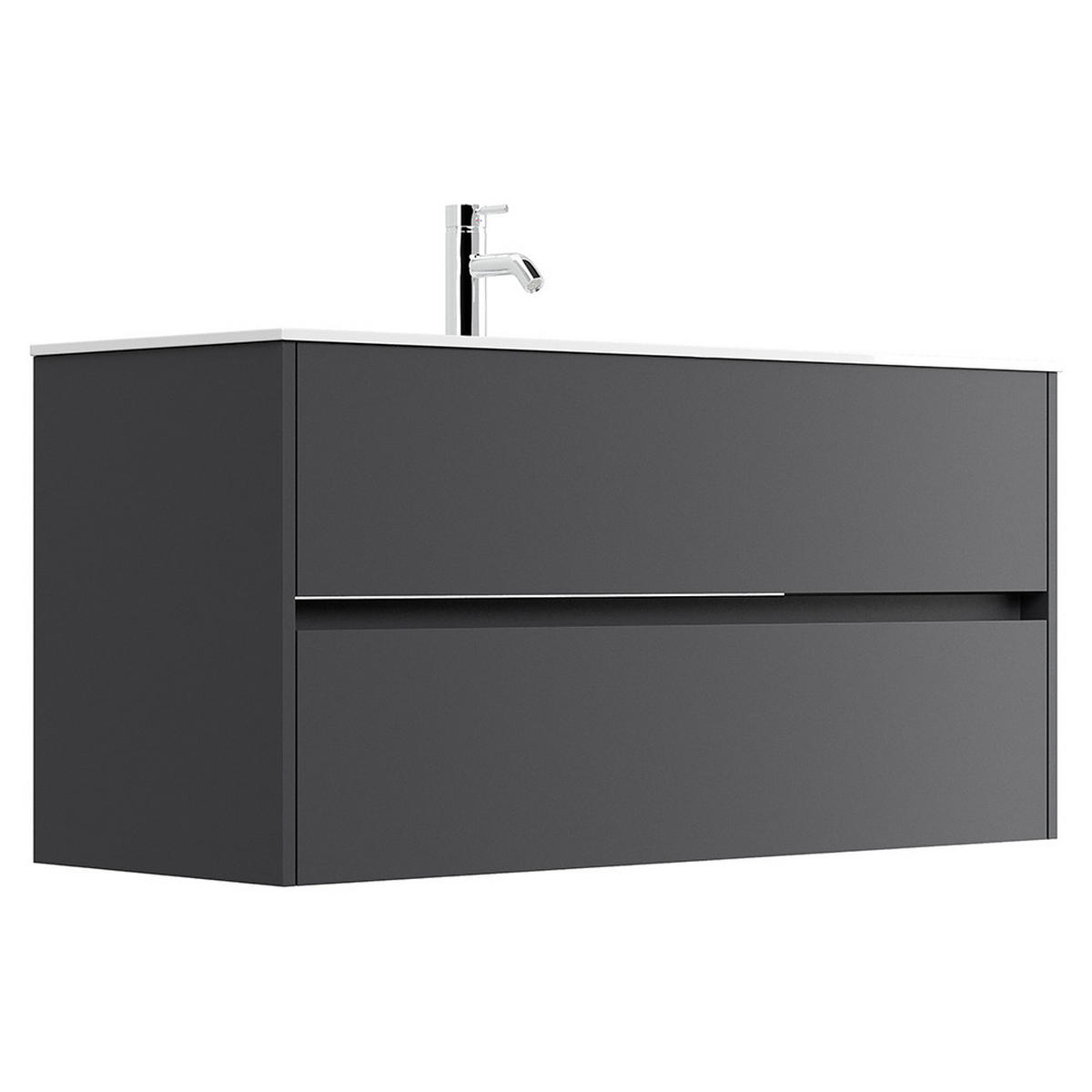 WASCHTISCH Livigno-02 - Grau, Holzwerkstoff (120/59/47cm) - Lomado