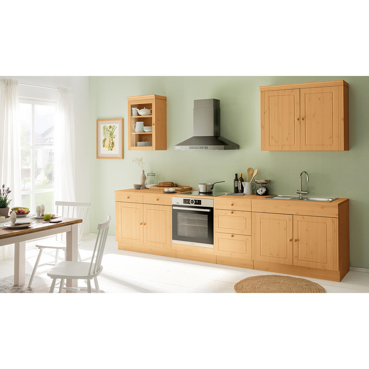 UNTERSCHRANK - Kiefer massiv - Kieferfarben, Holz (100/85/60cm) - home24