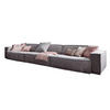RIESENSOFA SAMU Hellgrau Webstoff - Hellgrau/Schwarz, Textil (418/72/106cm) - KAWOLA