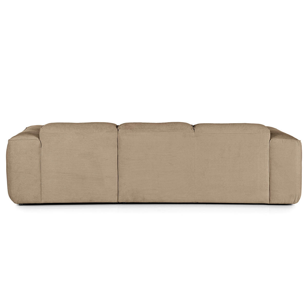 3-SITZER ECKSOFA mit Longchair - Taupe/Schwarz, Kunststoff/Textil (251/173cm) - home24
