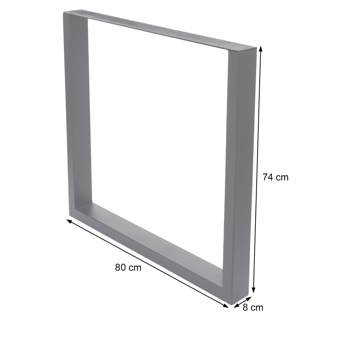 Thumbnail - MCW Tischbein, Schwarz, Metall, 80x74x8 cm, Esszimmer, Tische, Esstische, Tischsysteme, Tischgestell