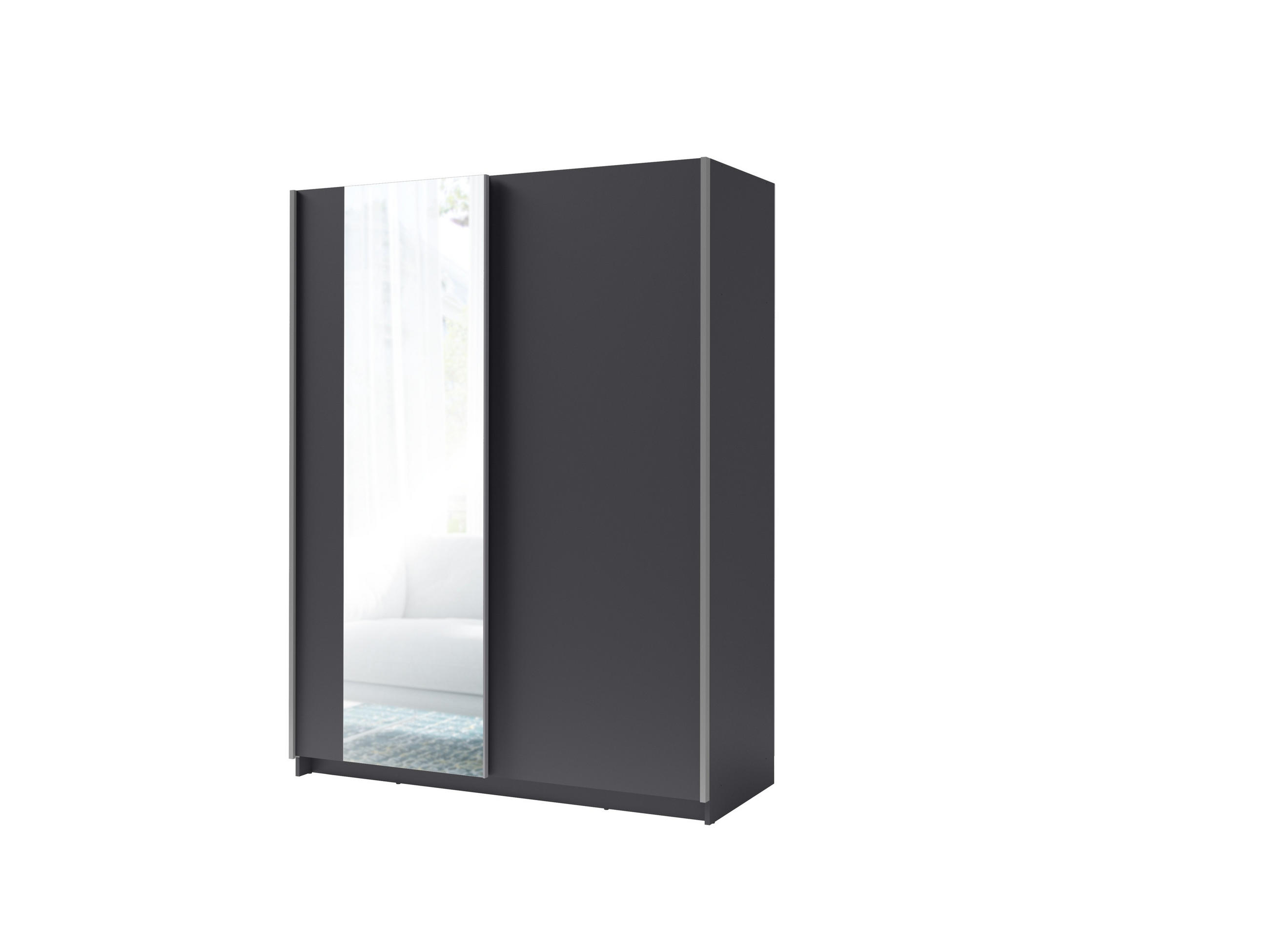 KLEIDERSCHRANK Graphit 181/199/62 - Graphitfarben, Holzwerkstoff (181/199/62cm) - RAUMHIRSCH FURNITURE
