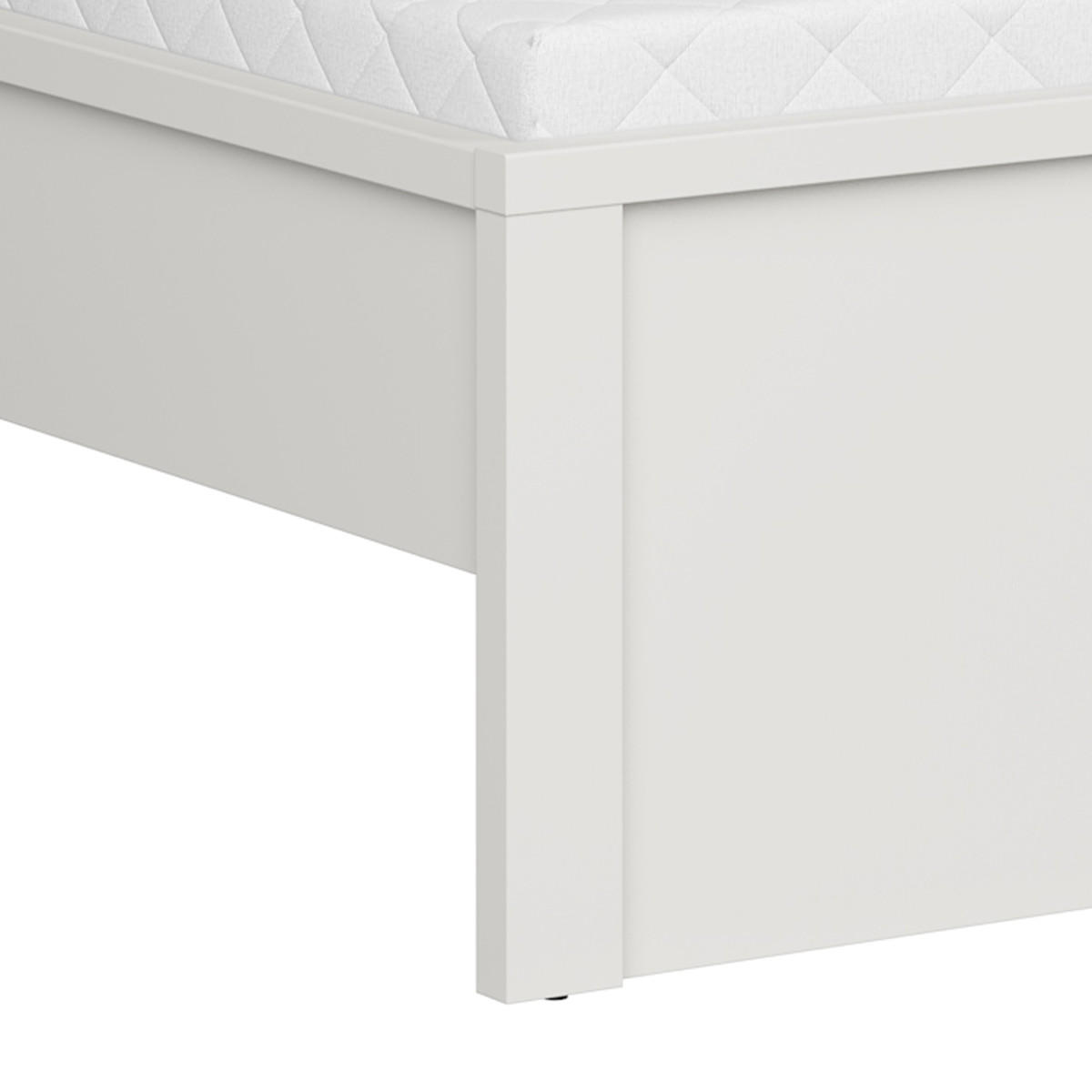 BETT 160/200 Soren Weiß matt - Weiß, Holzwerkstoff (160/200cm) - Petits-meubles