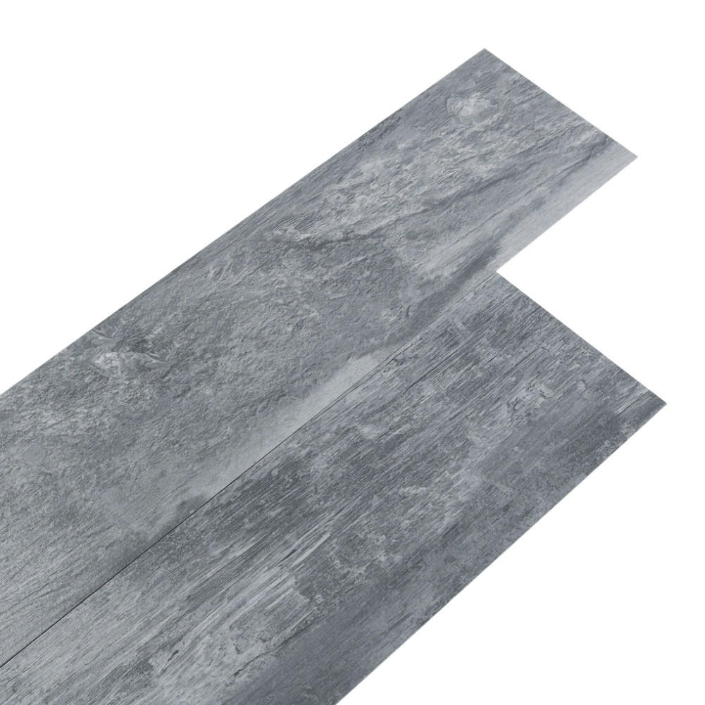 VINYLBODEN 5m²/36-TLG. selbstklebend PVC - Dunkelgrau, Kunststoff (0.2/91.5/15.2cm) - Livingandhome