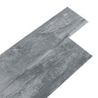 VINYLBODEN 5m²/36-TLG. selbstklebend PVC - Dunkelgrau, Kunststoff (0.2/91.5/15.2cm) - Livingandhome