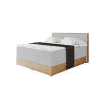 BOXSPRINGBETT LOLLI9 -KING 140x200 - H3/H4 Hellgrau - Hellgrau, Holzwerkstoff (140/200cm) - ALTDECOR