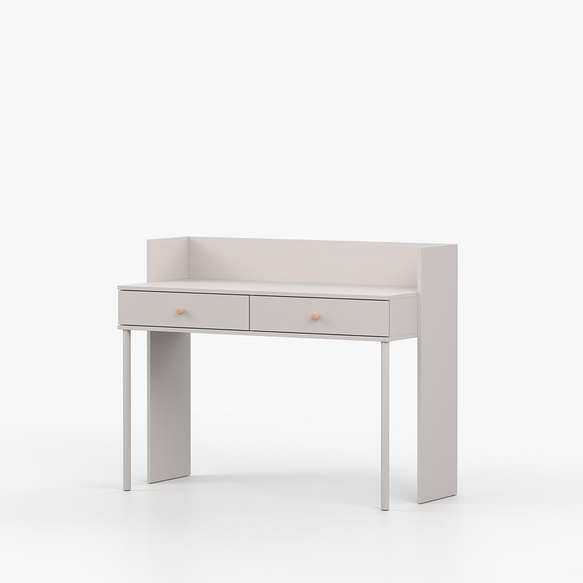 SCHREIBTISCH OLAF II 120cm/95cm/52cm Kaschmir, Griff Rosa - Kaschmir/Rosa, Holzwerkstoff/Metall (120/95/52cm) - imoebel24