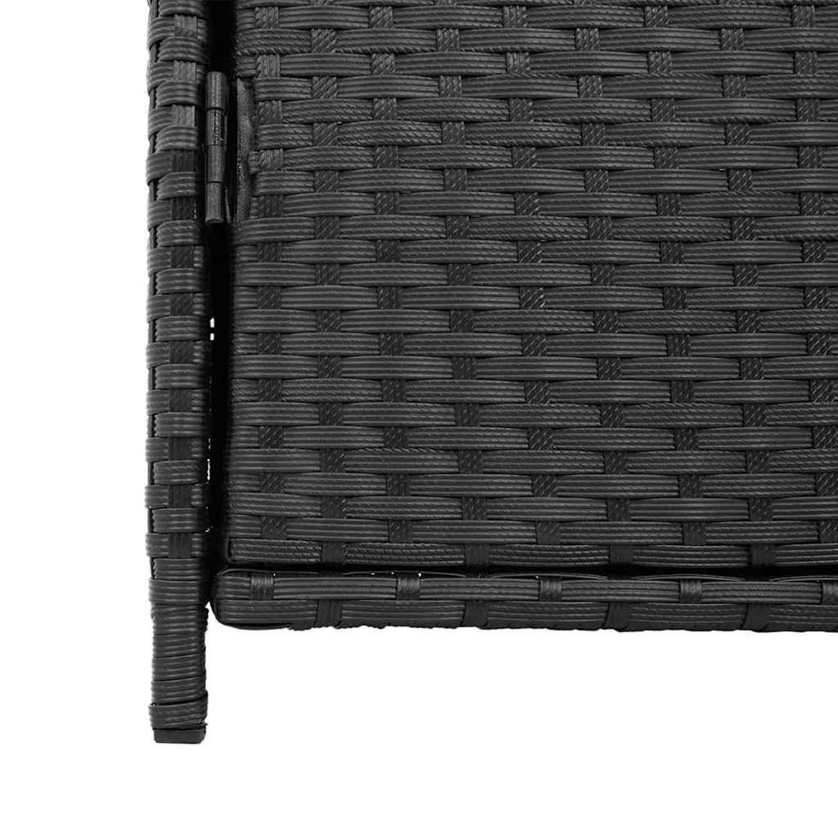 GARTENSCHRANK Schwarz 55/59/80 Cm Poly Rattan - Schwarz, Kunststoff (55/80/59cm) - vidaXL