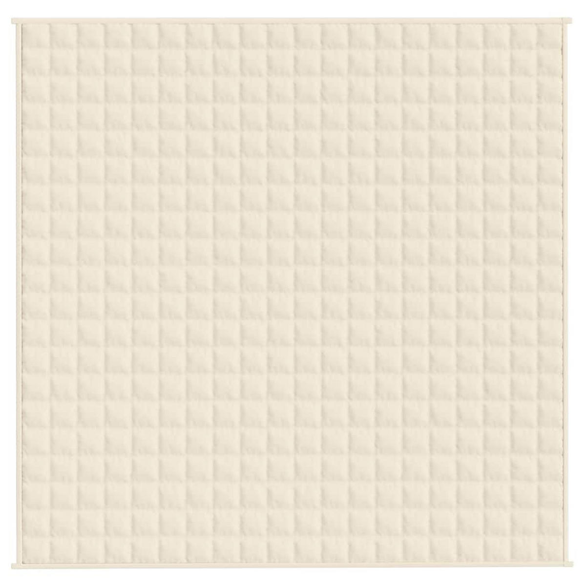 GEWICHTSDECKE Hellcreme 200/200 Cm 9 Kg Stoff - Creme, Textil (200/200cm) - vidaXL