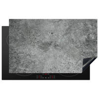 HERDABDECKPLATTE Beton - Schiefer - Grau -Betonstruktur Ceranfeldabdeckung 85x52 cm - Grau, Kunststoff (85/52/0.2cm) - MuchoWow