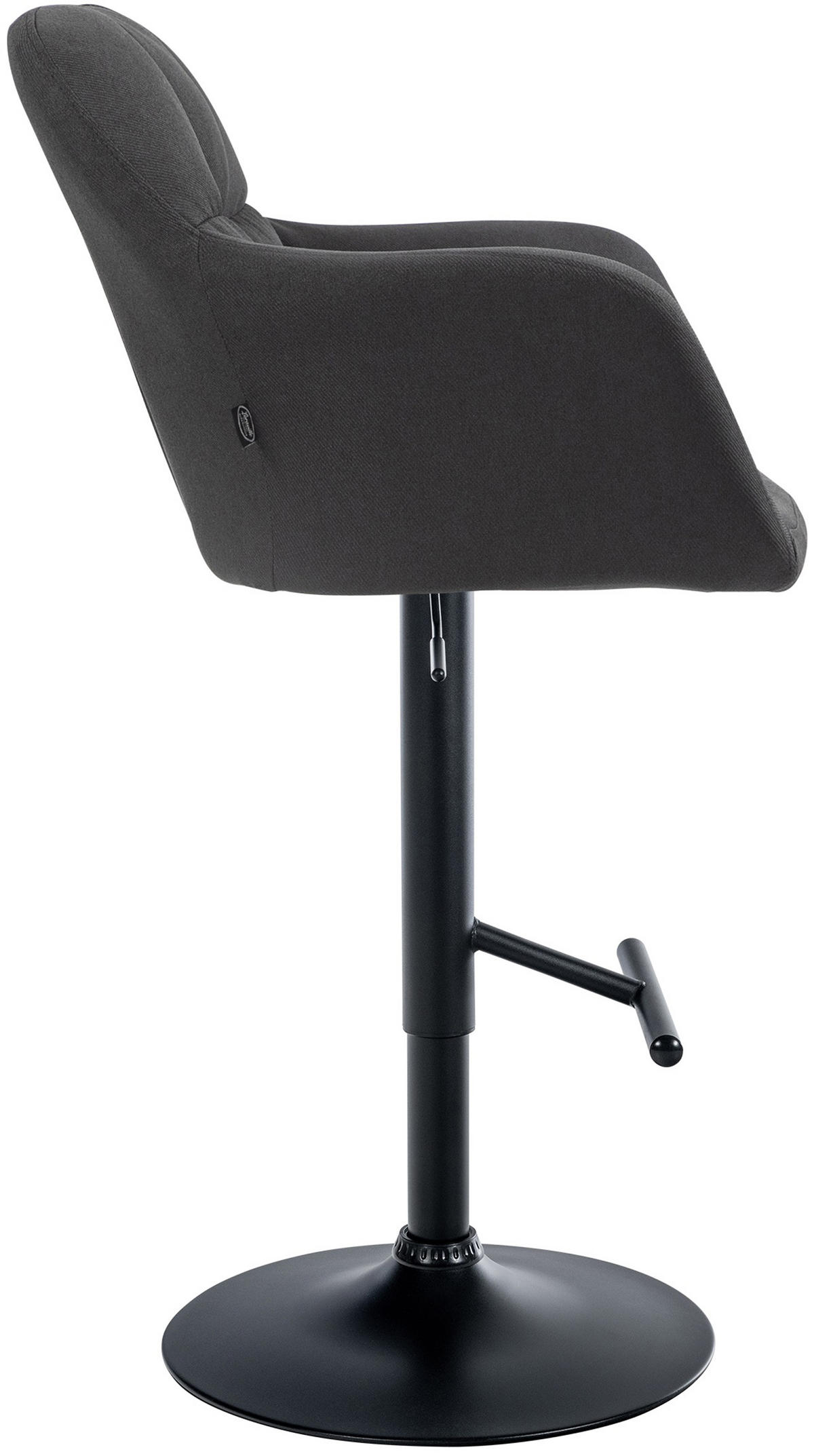 BARHOCKER Nardo Stoff schwarz schwarz - Schwarz, Textil/Metall (57/118/59cm) - TPFLiving