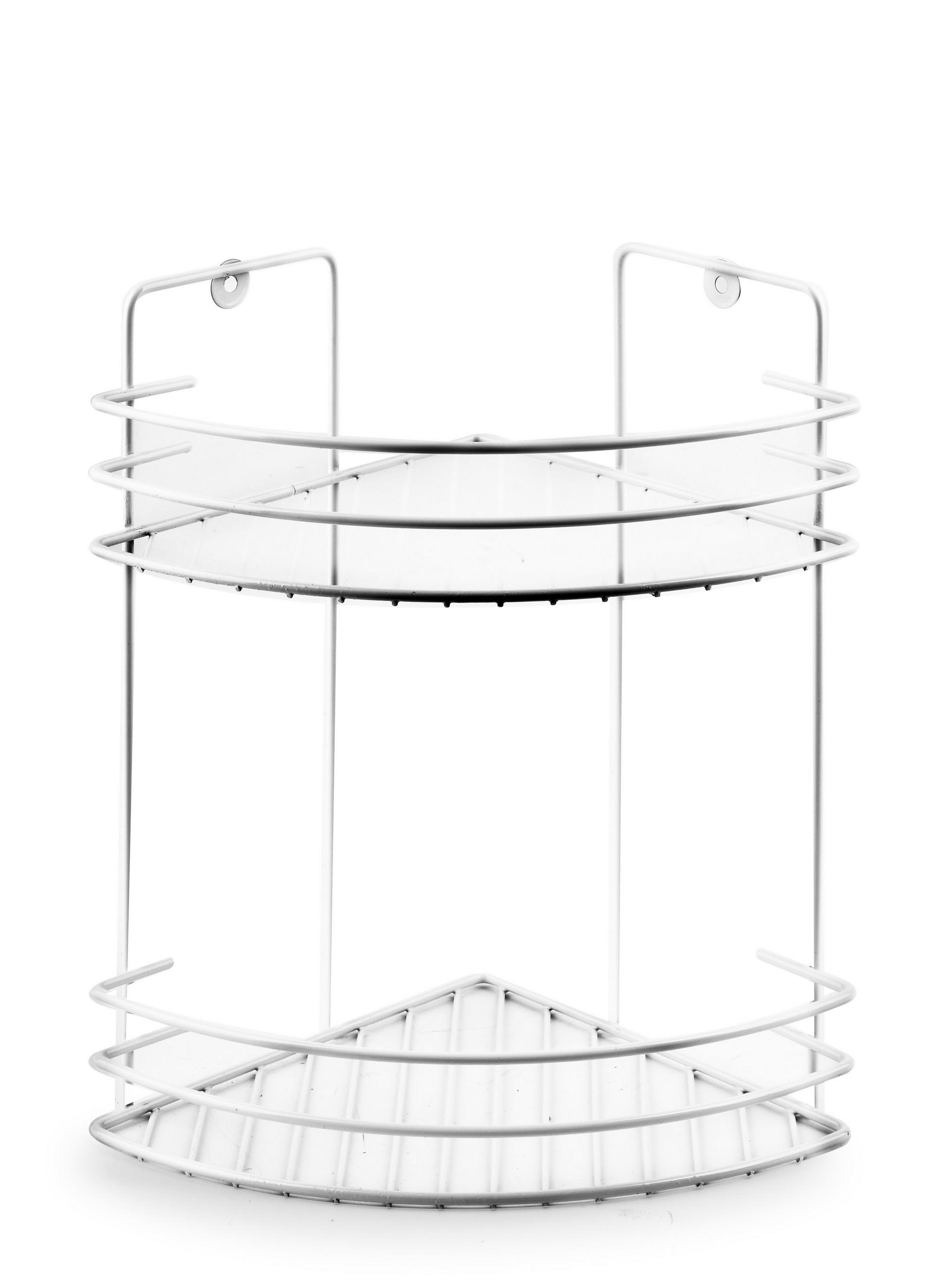 DUSCHREGAL Carl Weiß 30/19/30 cm Metall - Weiß, Metall (19/30/30cm) - Mondex