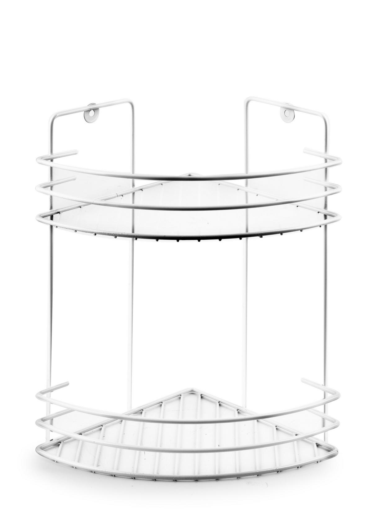 DUSCHREGAL Carl Weiß 30/19/30 cm Metall - Weiß, Metall (19/30/30cm) - Mondex