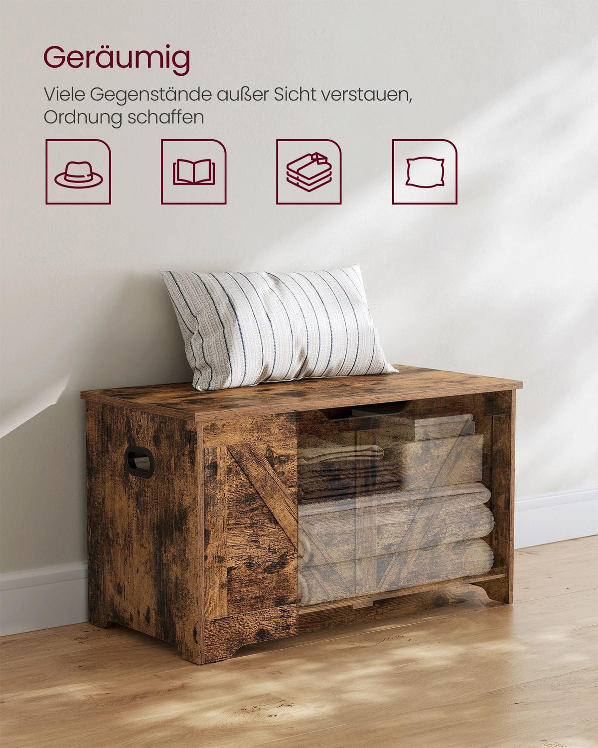 SITZBANK BAMAKO - Braun, Holzwerkstoff (80/46/40cm) - Hansiro