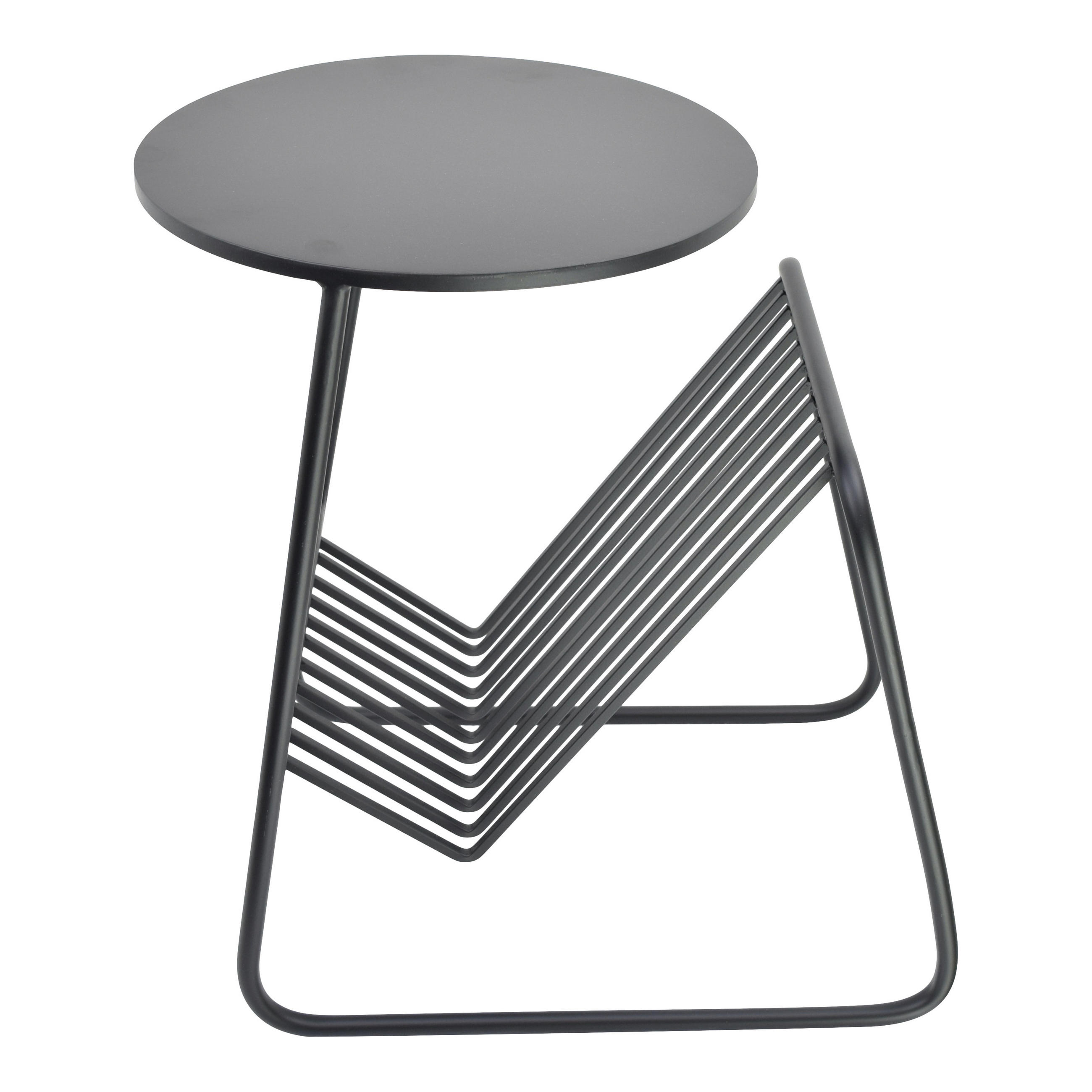 BEISTELLTISCH Pete Schwarz - Schwarz, Metall (40/32/45cm) - LOFT42