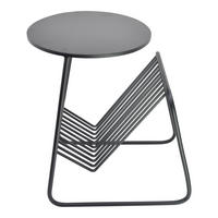 BEISTELLTISCH Pete Schwarz - Schwarz, Metall (40/32/45cm) - LOFT42