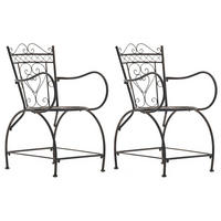 GARTENSTÜHLE Sheen - 2er Set - bronze - Braun, Metall (48/48/88cm) - TPFGarden