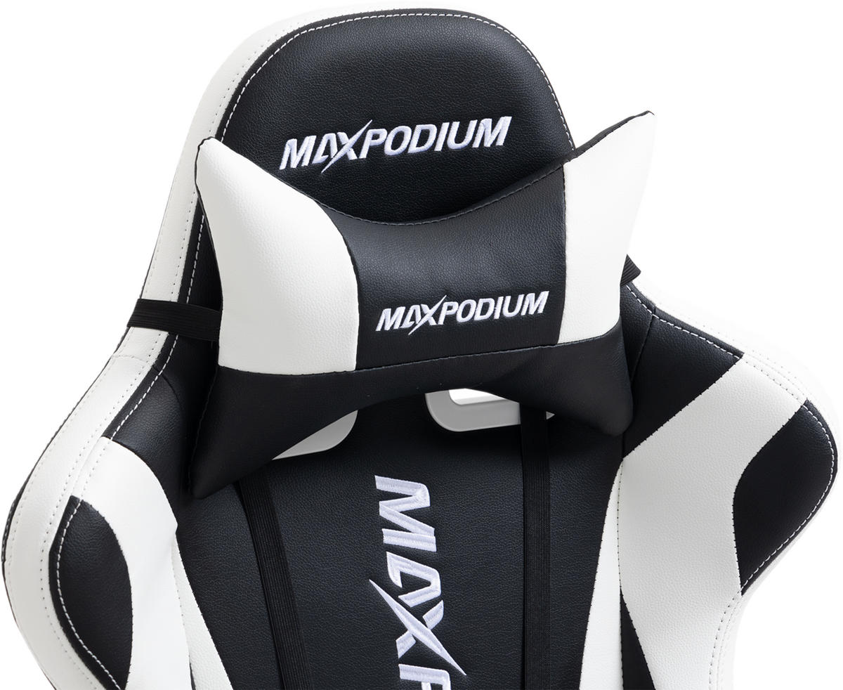 GAMING-STUHL Skilled Schwarz Weiß - Weiß, Metall (55/137/50cm) - MaxPodium