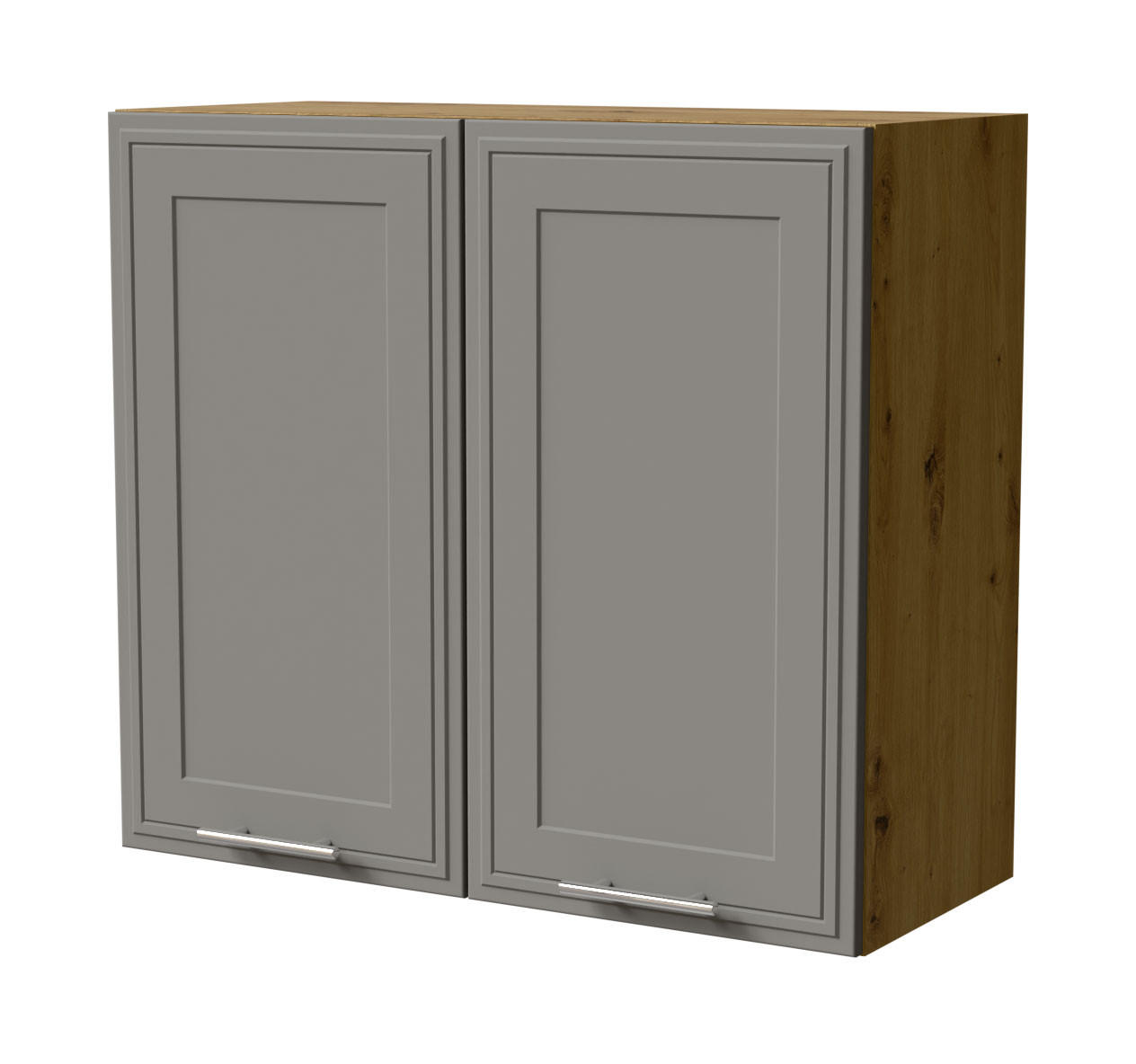 Feldmann-Wohnen Hängeschrank Grau, Eiche Artisan 80x72x32.5 cm