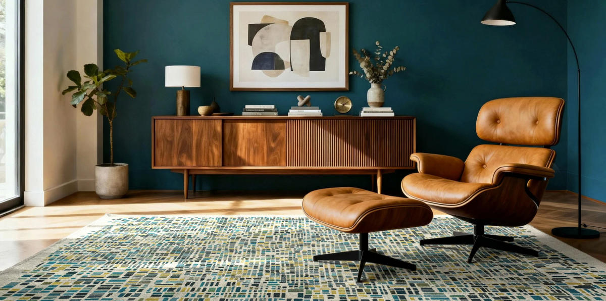 TEPPICH modern Flachgewebe BOXY Blau 240 x 340 cm - Blau, Textil (240/340cm) - Novatrend