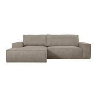 SCHLAFSOFA - 4 Personen - Samt, Stoff - Taupe - - Taupe, Textil (267/85/167cm) - Vente-Unique