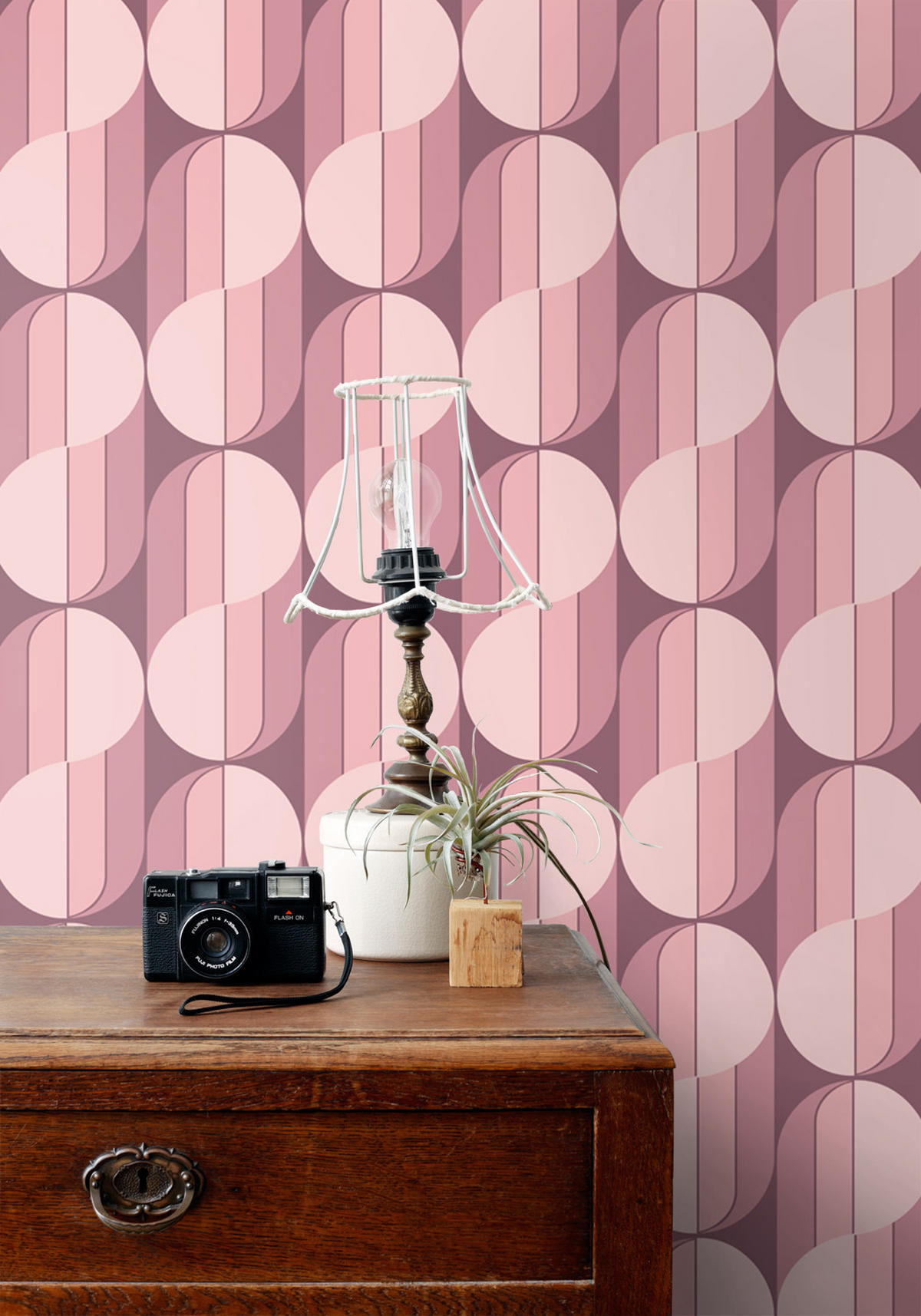 TAPETE Retro-Ornamente 50 x 900 cm - Lila, Papier (50/900cm) - ESTAhome