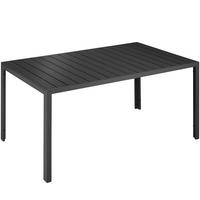 GARTENTISCH Bianca, 150 x 90 x 74,5 cm, schwarz/schwarz - Schwarz, Metall (150/90/74.5cm) - tectake