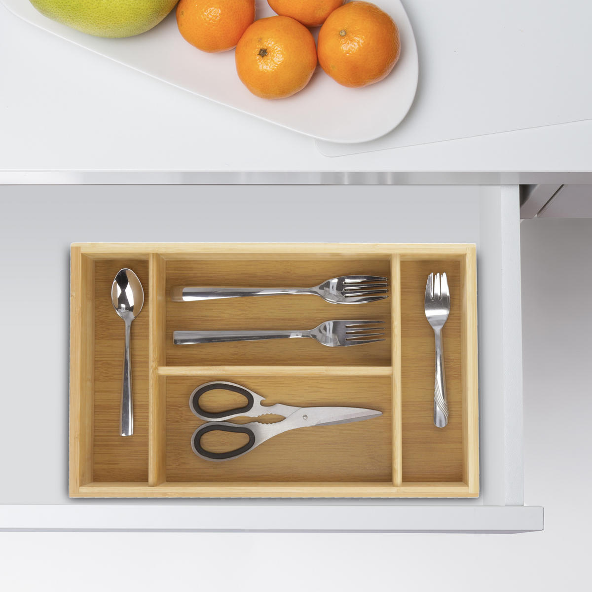 BESTECKKASTEN - Hellbraun, Holz (37/7/23cm) - Relaxdays