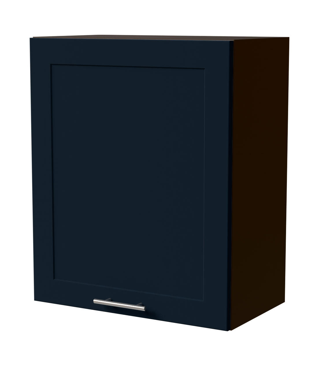 HÄNGESCHRANK Oslo W2/60 Lava / Indigo Matt 60 / 32,5 / 72cm - Dunkelgrau/Dunkelblau, Holz/Holzwerkstoff (60/72/32.5cm) - Feldmann-Wohnen