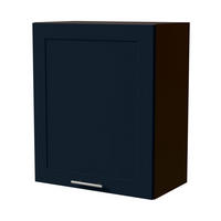 HÄNGESCHRANK Oslo W2/60 Lava / Indigo Matt 60 / 32,5 / 72cm - Dunkelgrau/Dunkelblau, Holz/Holzwerkstoff (60/72/32.5cm) - Feldmann-Wohnen