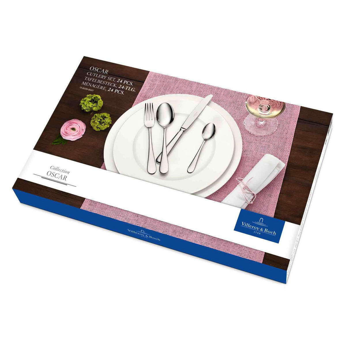 TAFELBESTECK Oscar silber 24er Set - Silberfarben, Metall - Villeroy & Boch