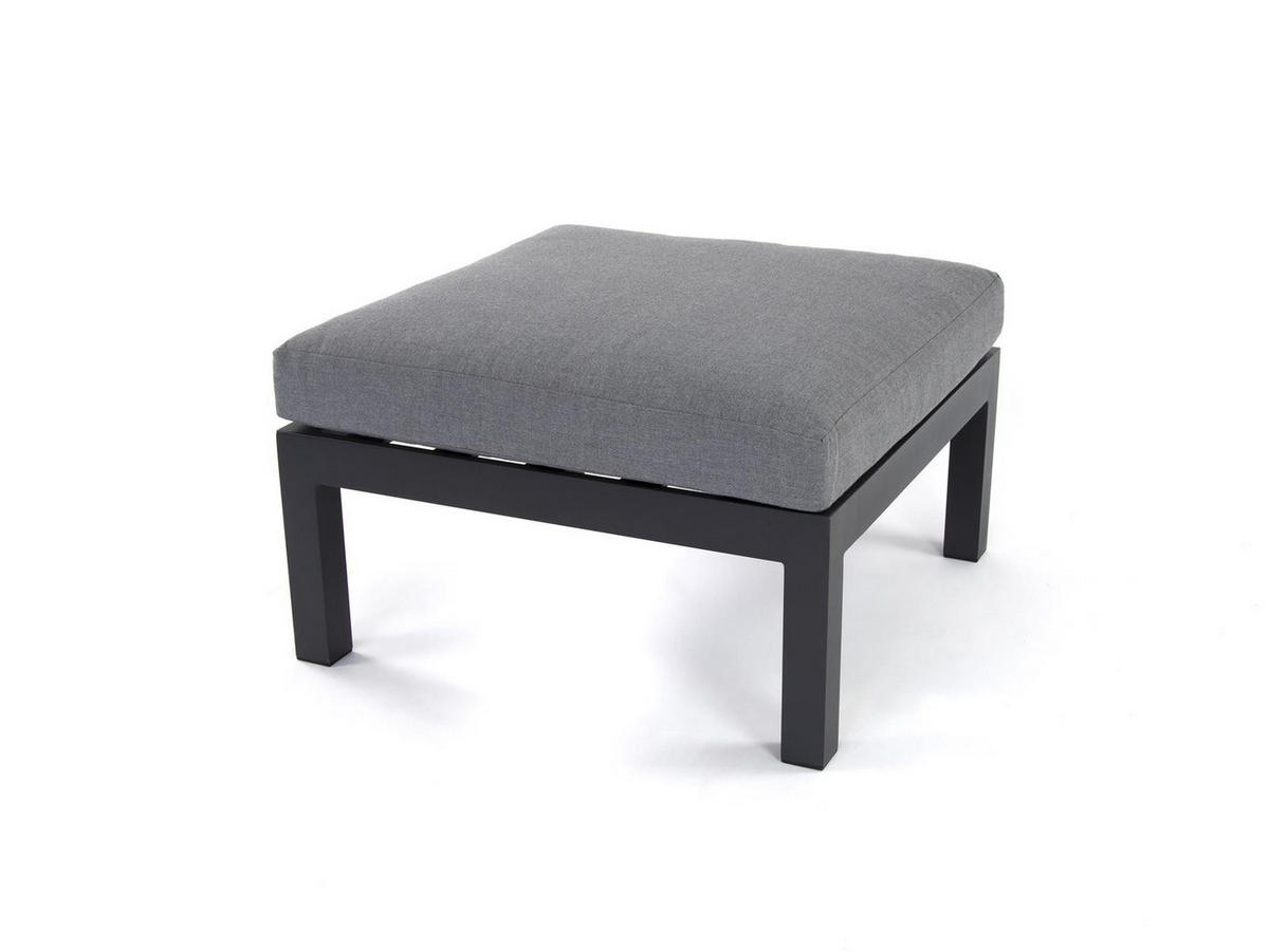 GARTENLOUNGE-SET Braga Grau Aluminium höhenverstellbarer Tisch für 5 Personen - Grau, Kunststoff - bellavista - Home & Garden