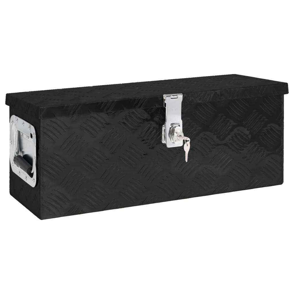 Deluke Aluminiumbox Schwarz 60x23x23.5 cm