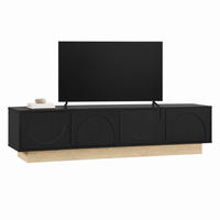 TV-ELEMENT mit 4 Türen 175 x 40 x 41,5 cm Schwarz Holzoptik - Schwarz, Holzwerkstoff (40/41.5/175cm) - Beauniv