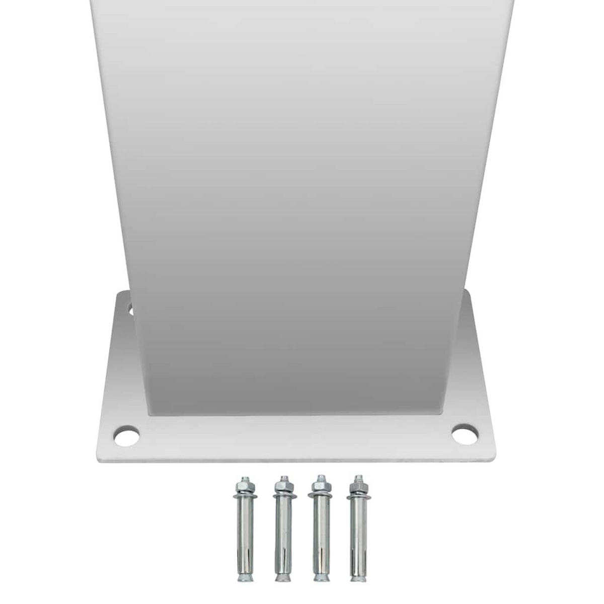 GARTENDUSCHE Edelstahl Quadratisch - Silberfarben, Metall (44/210/15cm) - vidaXL