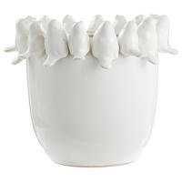 KERAMIKVASE Birds - Weiß, Keramik (24cm) - Butlers