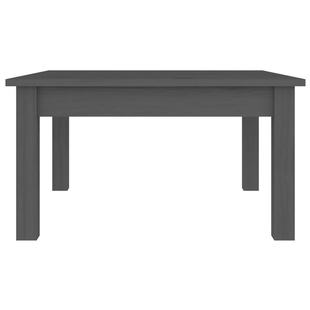 COUCHTISCH Grau 55x55x30 cm Massivholz Kiefer - Grau, Holz (55/55/30cm) - furnicato